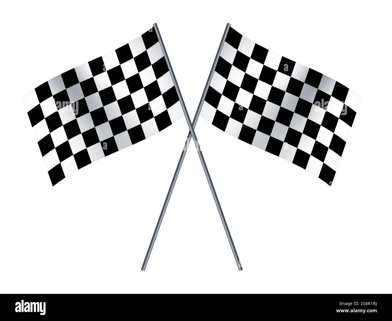 Une image de deux drapeaux de formule1 Banque D'Images