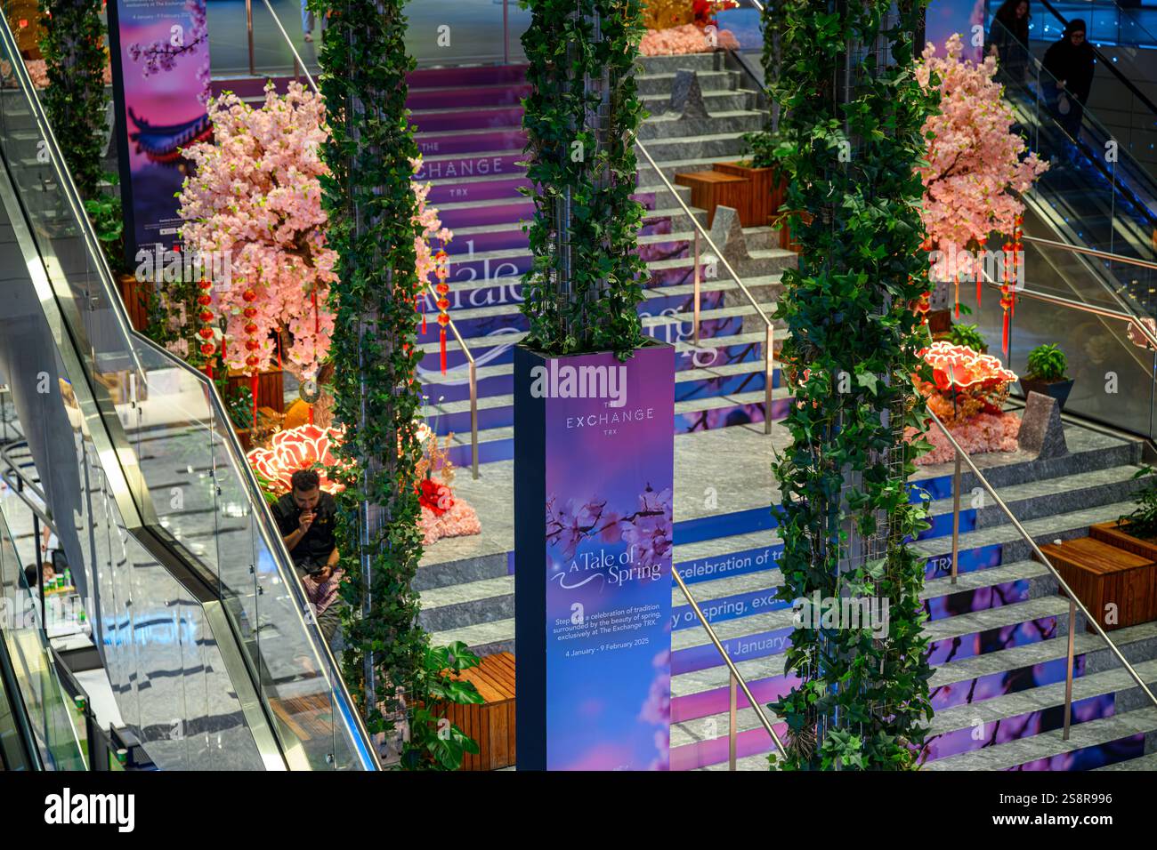 Célébration du nouvel an chinois 2025 au centre commercial TRX The Exchange, Kuala Lumpur, Malaisie Banque D'Images