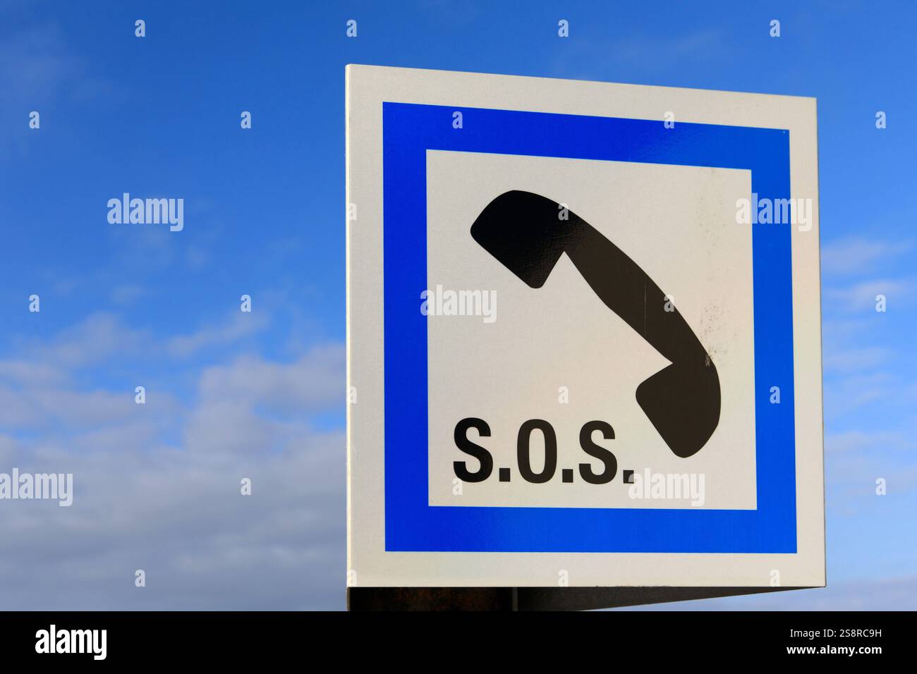 France, pays de la Loire, Vendée, Saint-Gilles-Croix-de-vie, SOS sign, Banque D'Images