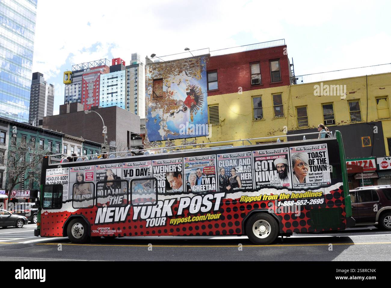 États-Unis d'Amérique. New York. Manhattan. Borne de ligne circulaire Banque D'Images