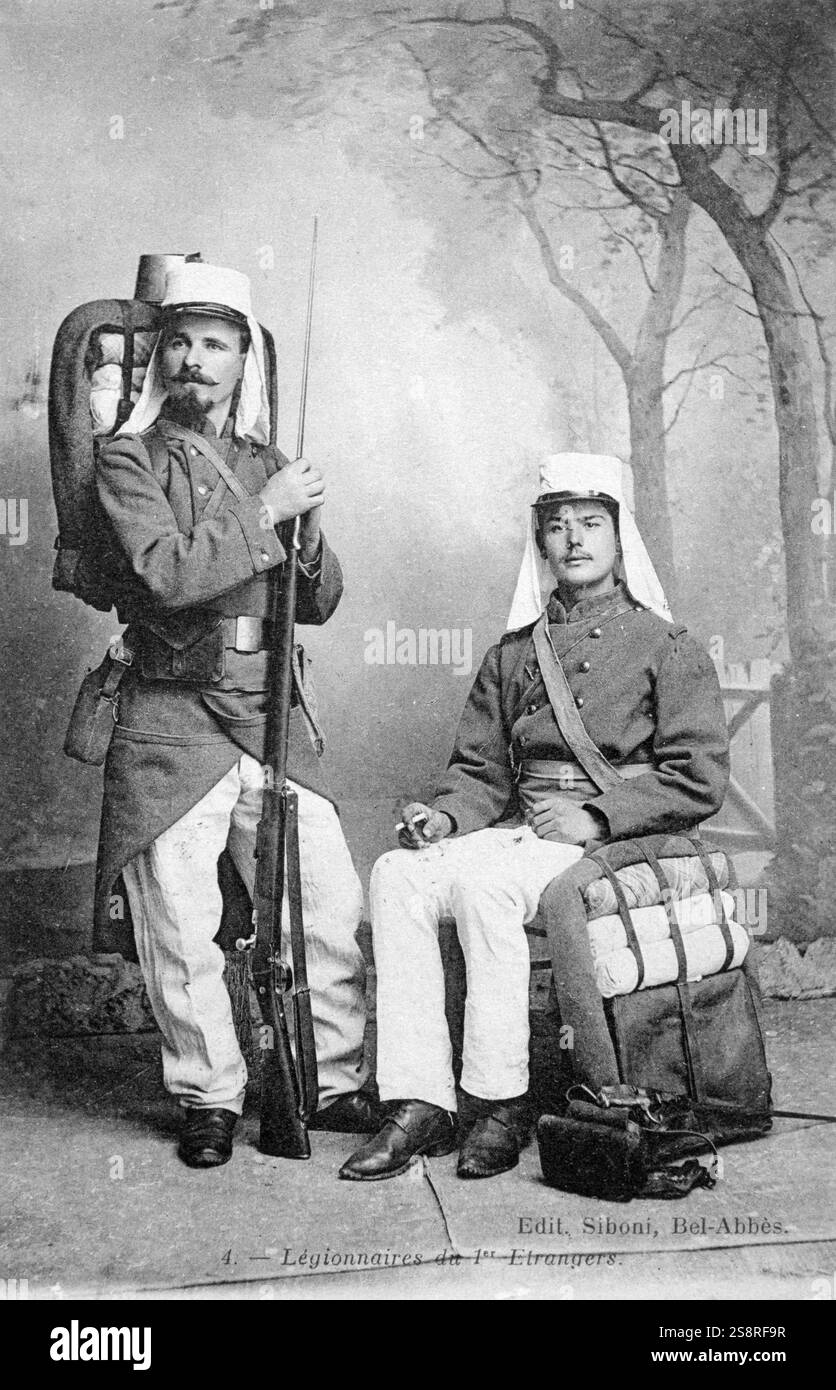 Les soldats de la légion étrangère française en Algérie 1915 Banque D'Images