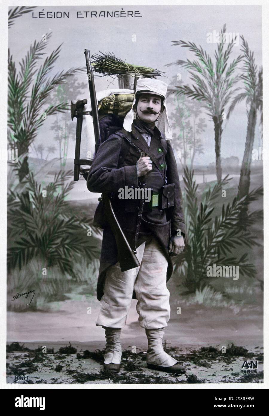 Légion étrangère française, soldat, Algérie, 1910 Banque D'Images