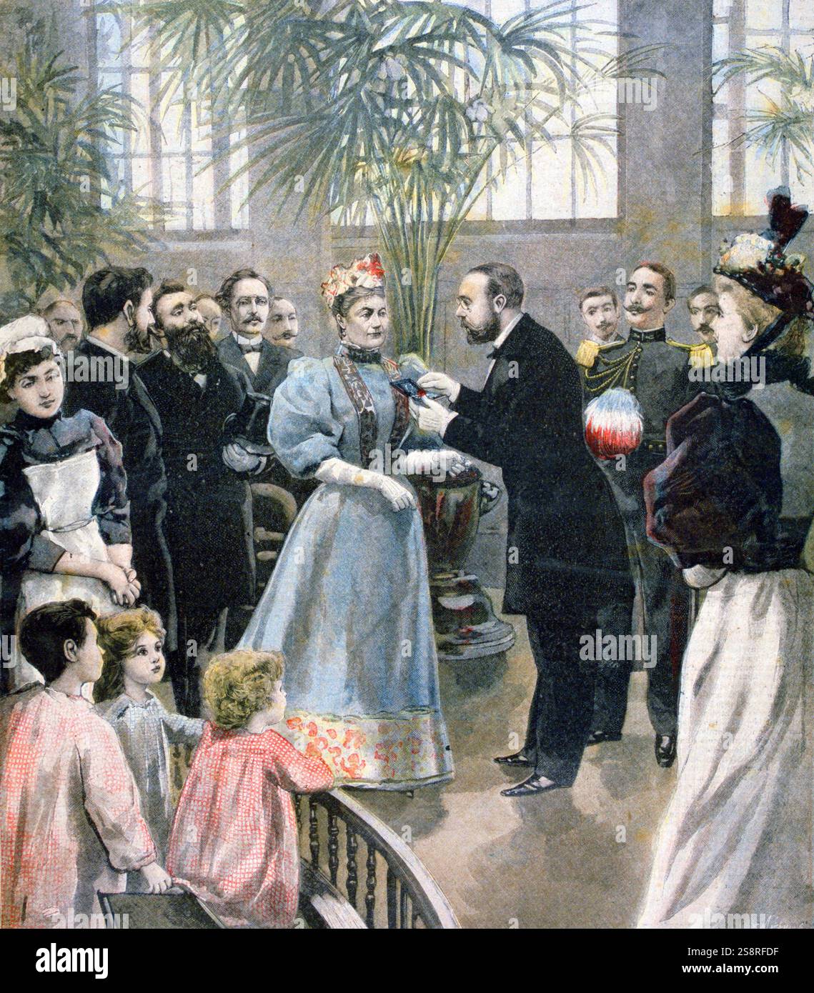 Cécile Charlotte Furtado (Furtado-Heine) était un philanthrope français, (1821 et 1896). Durant la guerre de 1870, la Croix-Rouge Furtado-Heine soutenu et organisé un service d'ambulance pour le rapatriement des blessés. Accordé avec la Légion d'Honneur par le président de la République, Félix Faure Banque D'Images