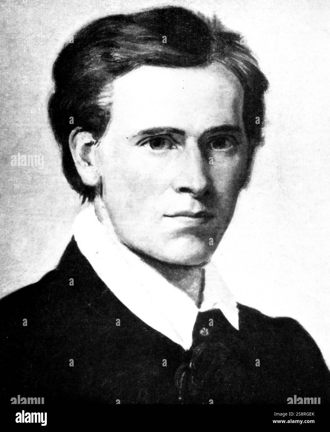 Portrait de Moritz von Schwind (1804-1871) un peintre qui s'inspire de la chevalerie, le folklore, et les chansons du peuple. En date du 19e siècle Banque D'Images