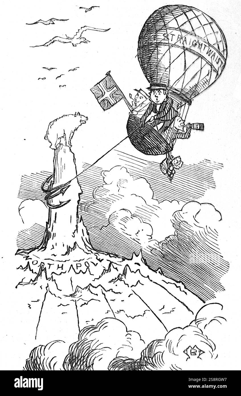 Illustration du ballon de Charles Green. Charles Green (1785-1870) un aéronaute britannique. En date du 19e siècle Banque D'Images