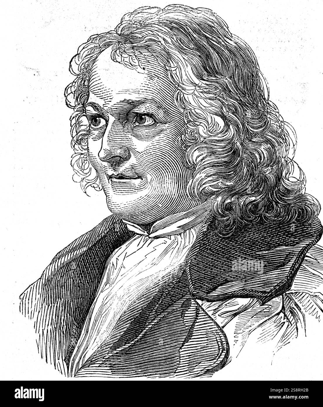 Portrait de Bertel Thorvaldsen (1770-1844) sculpteur Islandais/danois. En date du 19e siècle Banque D'Images