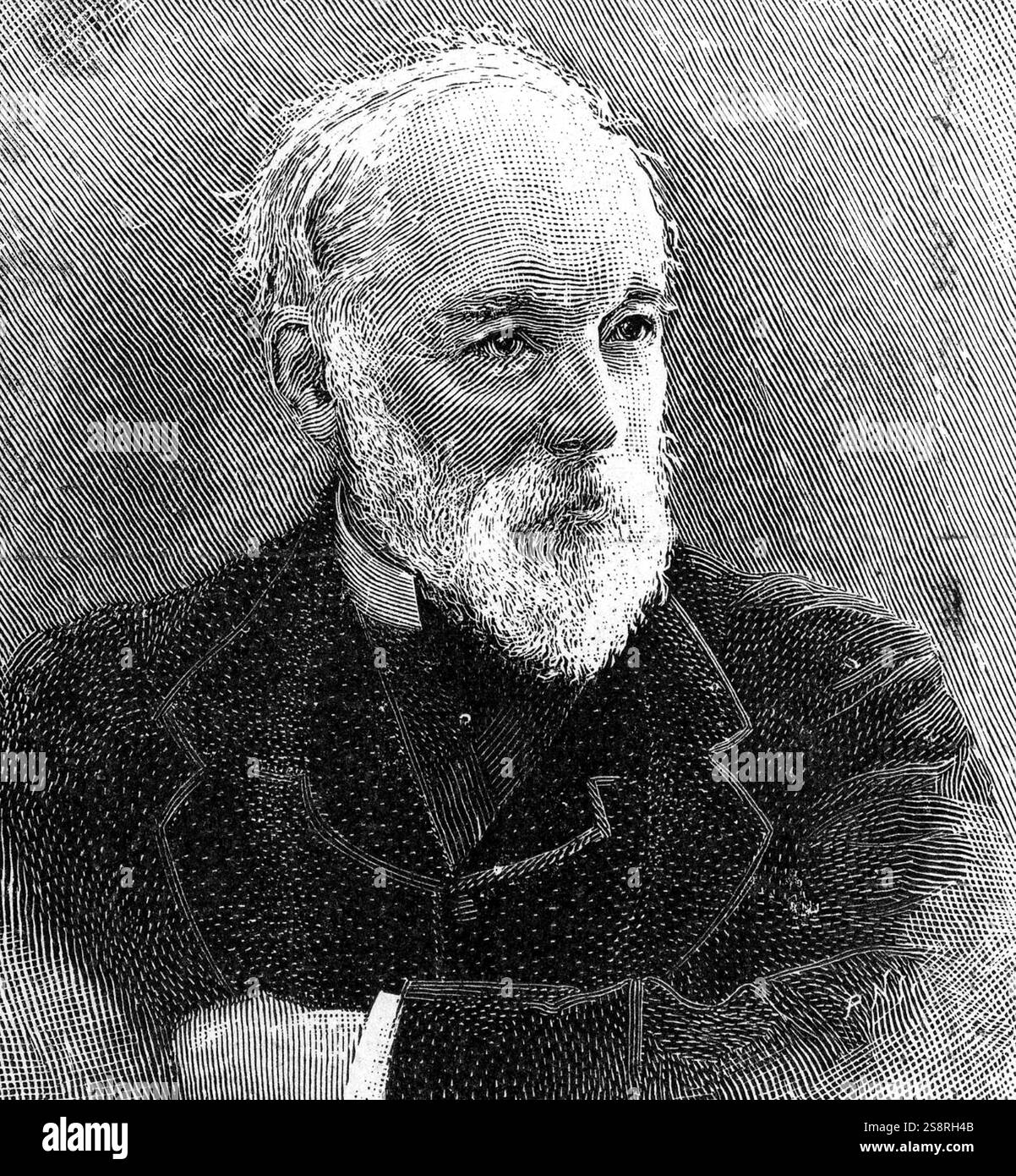 Portrait of a smiling man with beard. En date du 18e siècle Banque D'Images