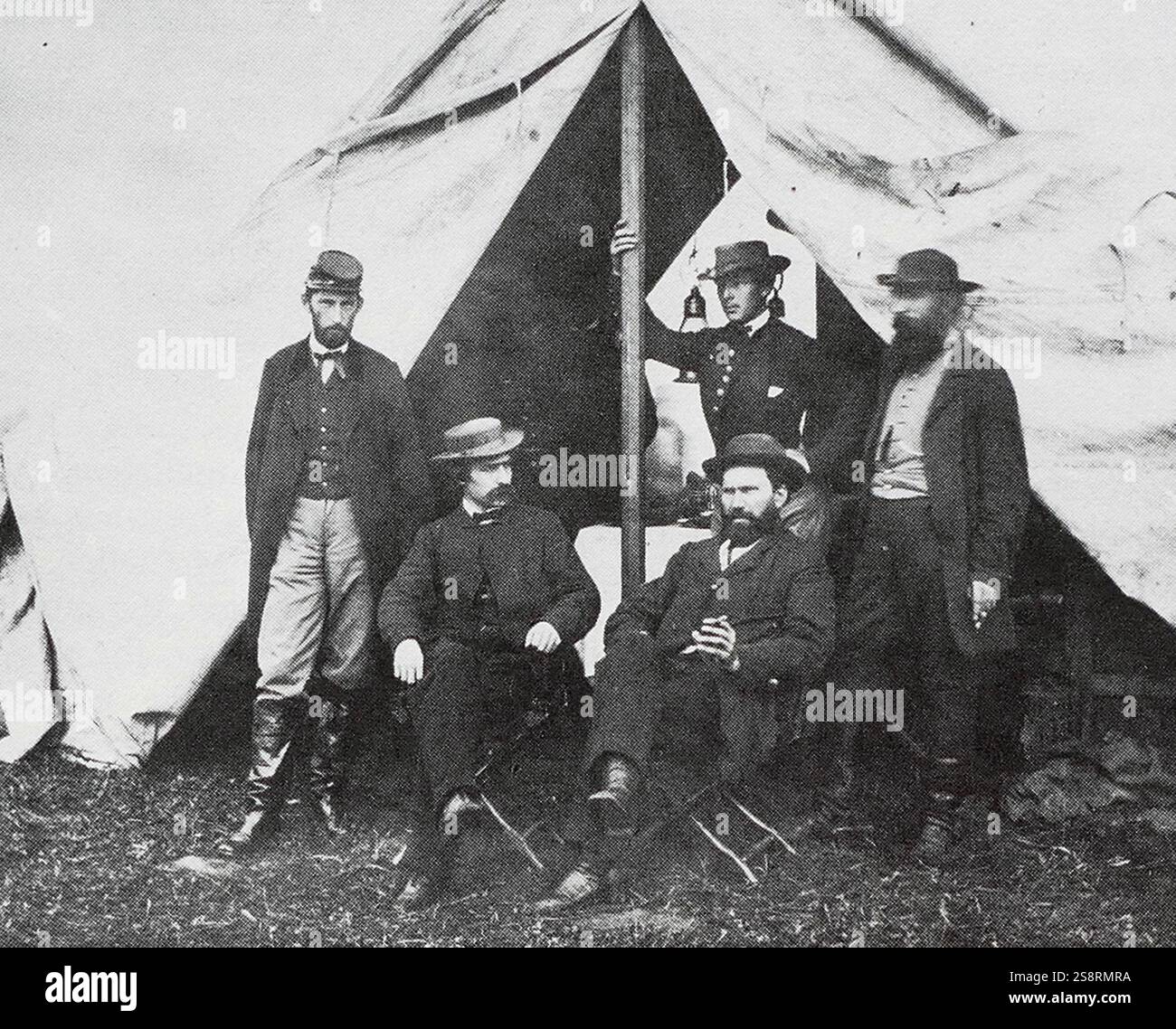 Photographie d'Allan Pinkerton (1819-1884) un policier, espionnage américain et le créateur de l'agence Pinkerton détective national. En date du 19e siècle Banque D'Images