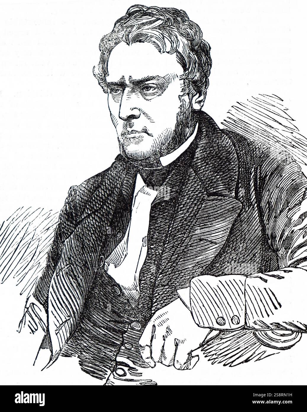 Portrait de David Boswell Reid (1805-1863) un médecin écossais, chimiste et inventeur. En date du 19e siècle Banque D'Images