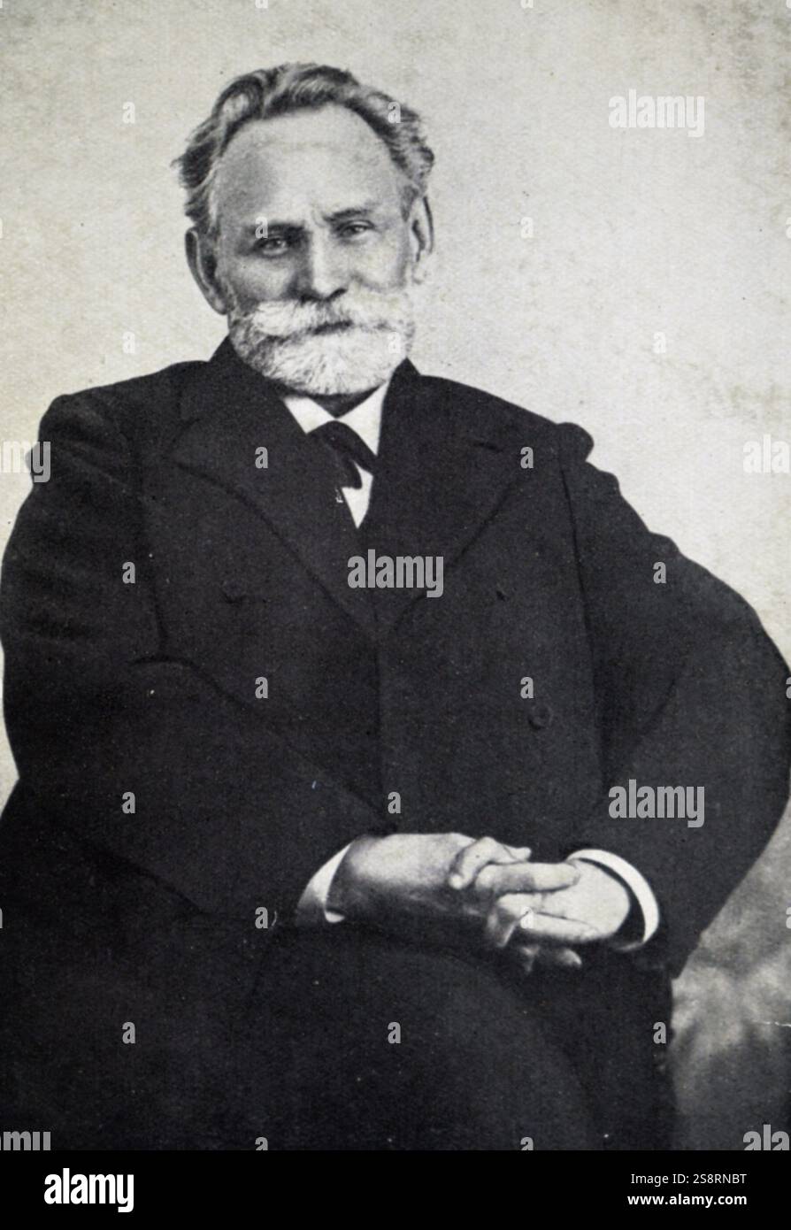 Photographie d'Ivan Pavlov (1849-1936) un physiologiste russe surtout connu pour son travail dans le conditionnement classique. En date du 20e siècle Banque D'Images