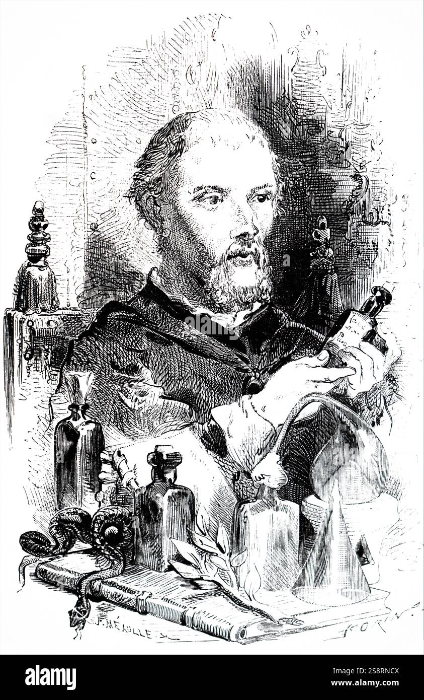 Portrait de Paracelse (1493-1541) un médecin suisse, alchimiste et astrologue de la Renaissance allemande. En date du 19e siècle Banque D'Images