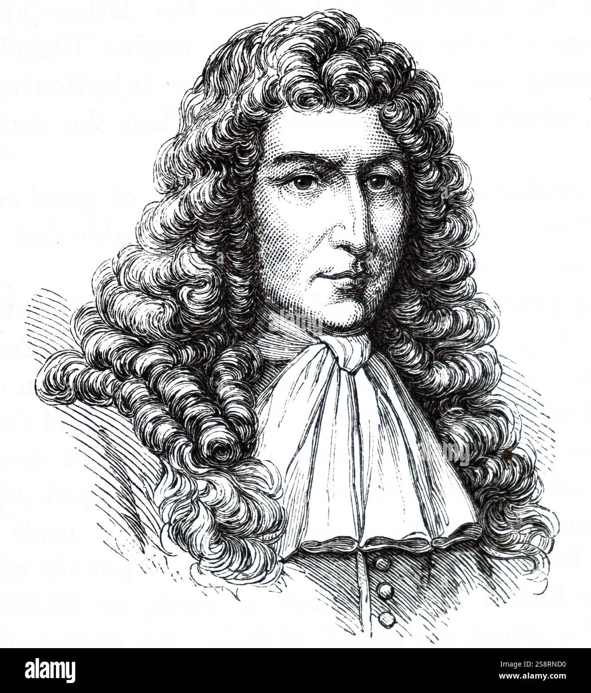 Portrait de Denis Papin (1647-1713) Physicien français, mathématicien et inventeur. En date du 19e siècle Banque D'Images