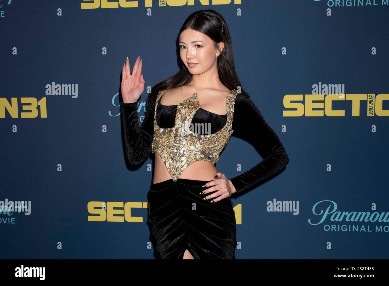 Miku Martineau BEI der Weltpremiere des Paramount films Star Trek : section 31 / Star Trek : Sektion 31 im Jazz at Lincoln Center. New York, 22.01.2025 *** Miku Martineau à la première mondiale du film Paramount Star Trek section 31 Star Trek section 31 au Jazz at Lincoln Center New York, 22 01 2025 Foto:xB.xHinex/xFuturexImagex section31 5152 Banque D'Images