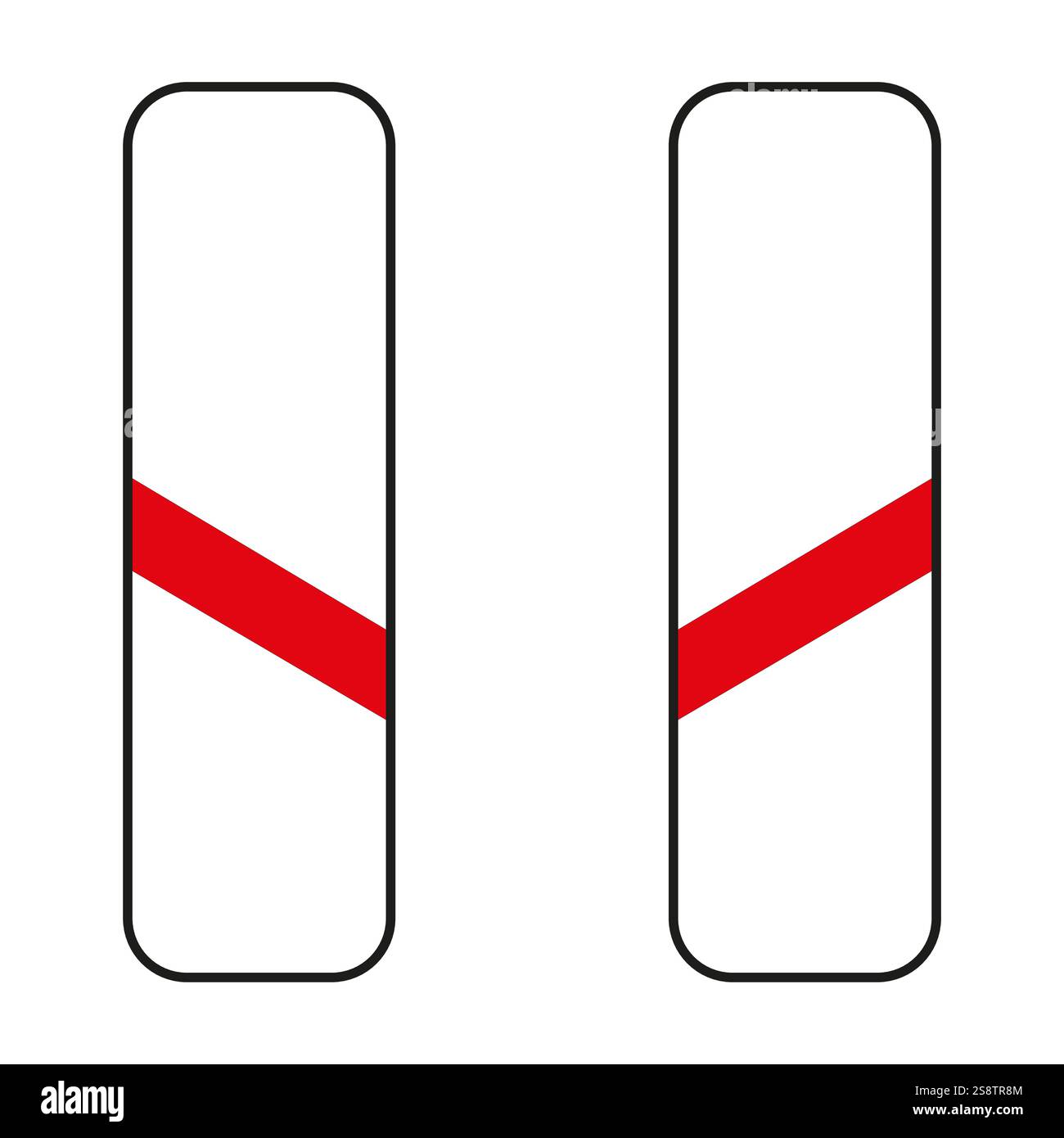 panneau de signalisation pour passage à niveau Illustration de Vecteur