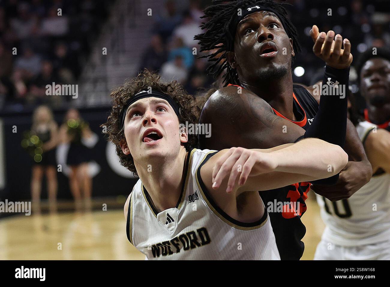 SPARTANBURG, SC - JANUARY 18: Wofford Terriers guard Jackson Sivills (0) during a college basketball game between the Mercer Bears and the Wofford Terriers on January 18, 2025 at Jerry Richardson Indoor Stadium in Spartanburg, S.C. (Photo by John Byrum/Icon Sportswire) (Icon Sportswire via AP Images) Banque D'Images