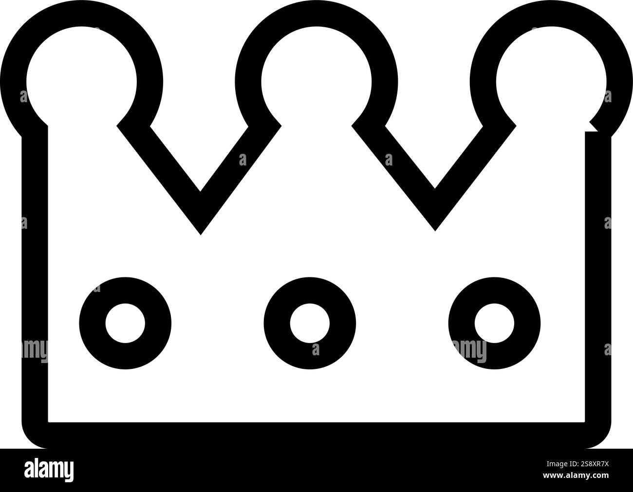 Vecteur d'icône King's Crown. Convient aux applications mobiles, aux applications Web et aux médias imprimés. Illustration de Vecteur