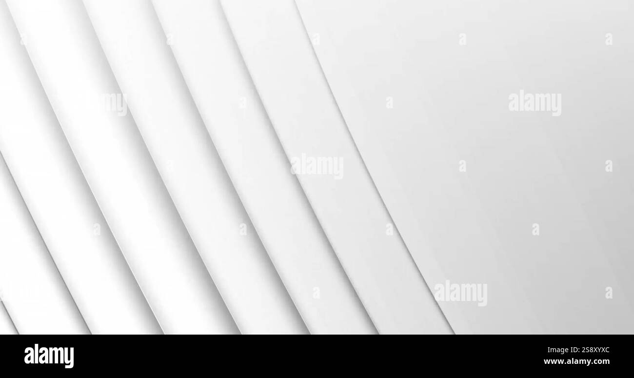 Lignes courbes blanches abstraites créant un arrière-plan lisse et fluide Banque D'Images