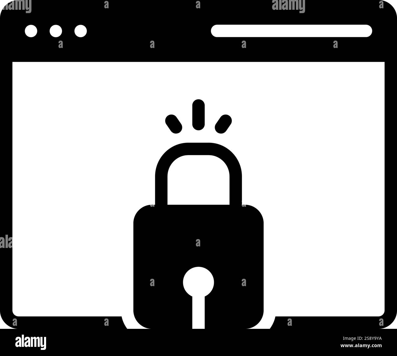 Icône pour verrouillé, confidentialité Illustration de Vecteur