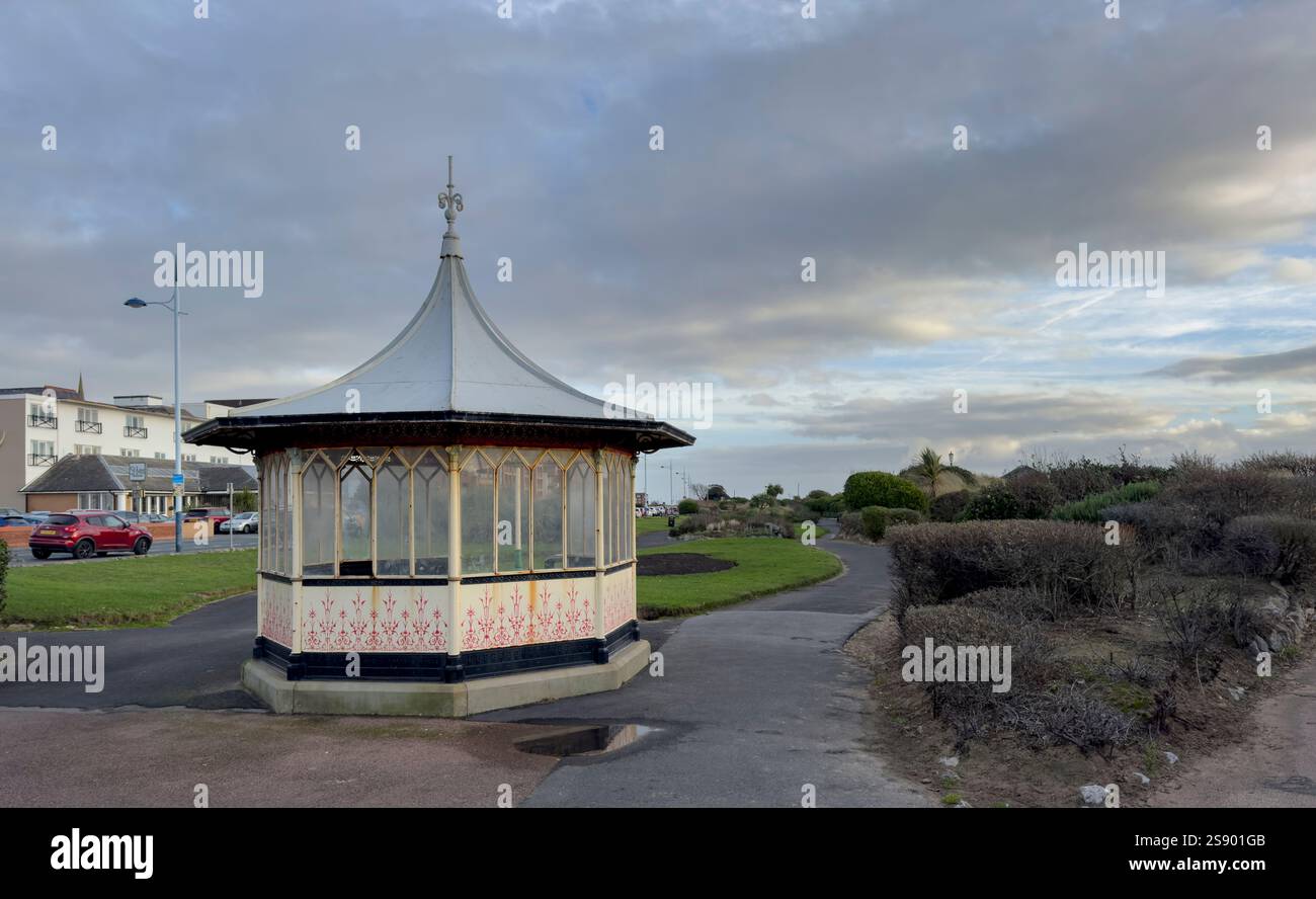 Lytham St annes Lancashire uk 9 septembre 2023 Band stand et pataugeoire à St annes sur le bal Banque D'Images