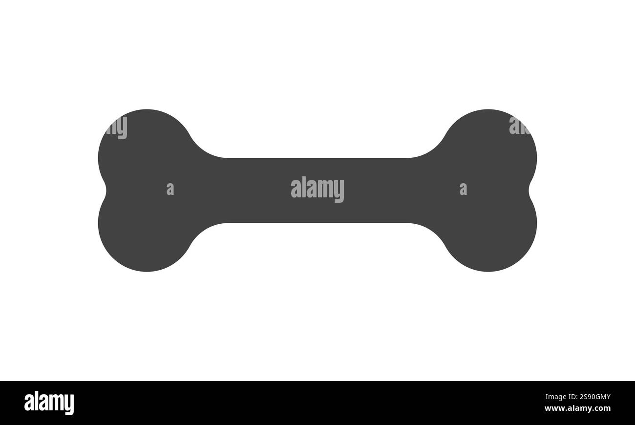 illustration vectorielle plate d'icône d'os de tibia Illustration de Vecteur