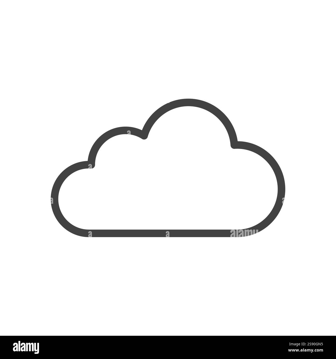 l'icône de ligne conduit le nuage isolé sur fond blanc Illustration de Vecteur