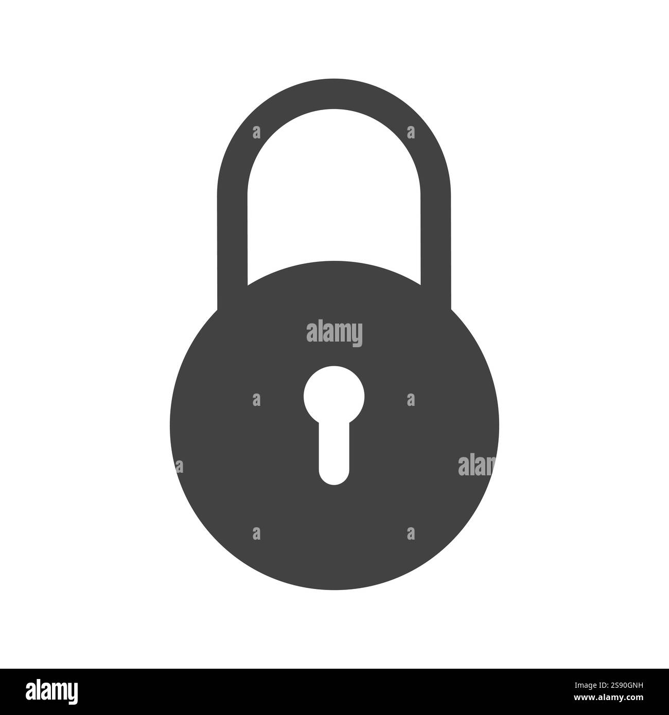 vecteur plat d'icône de cadenas sur fond blanc Illustration de Vecteur