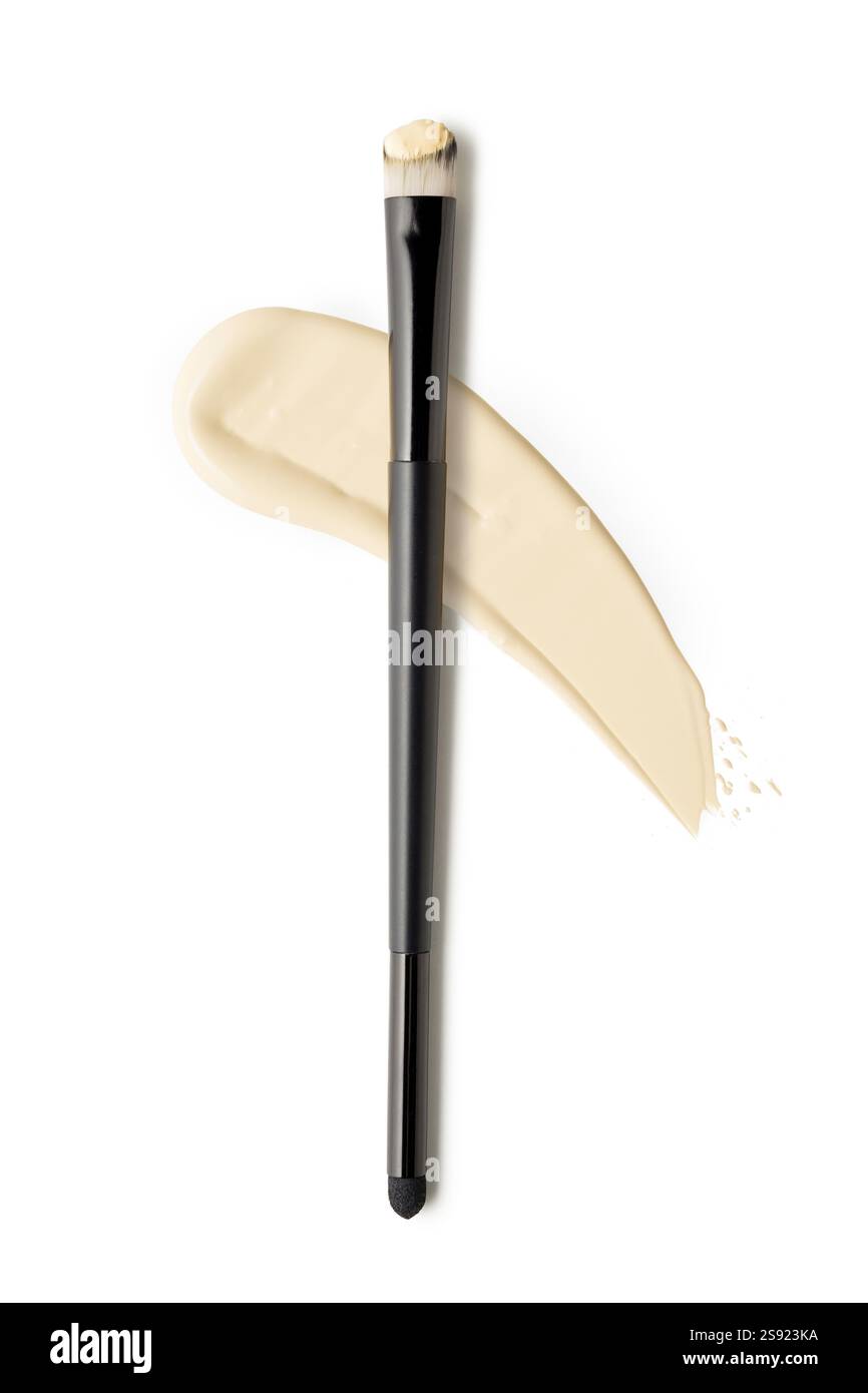 Photo de concept créatif de nuances de cosmétiques sur un fond blanc Banque D'Images