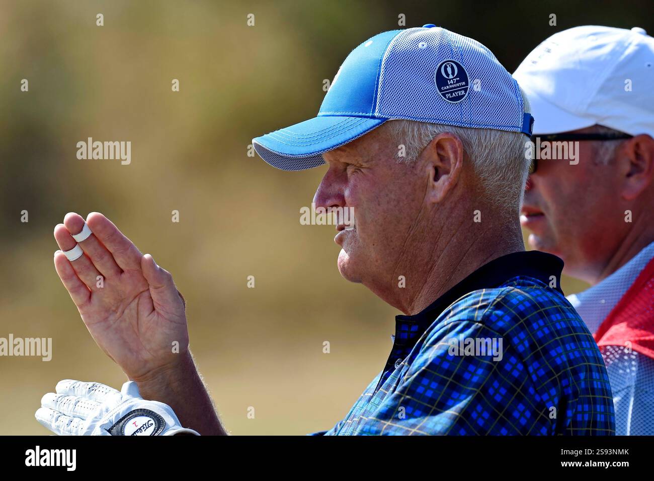 19 juillet 2018 ; Carnoustie, Écosse ; Sandy Lyle sur le 15e trou lors de la première manche du tournoi de golf Open Championship à Carnoustie Golf Links. Crédit obligatoire : Ian Rutherford-USA TODAY Sports Banque D'Images