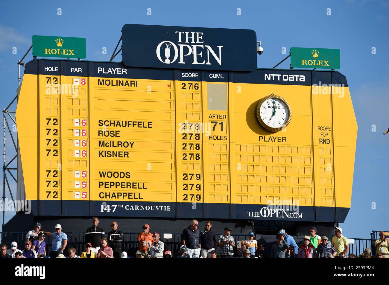 22 juillet 2018 ; Carnoustie, Angus, SCT; tir général du tableau de bord lors de la dernière manche du tournoi de golf Open Championship à Carnoustie Golf Links. Banque D'Images