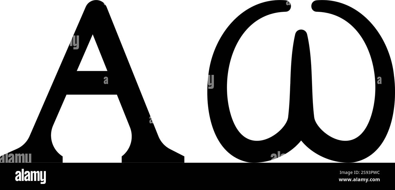 Alpha Omega symboles grec chante icône couleur noire illustration vectorielle image plat style simple Illustration de Vecteur Alpha Omega symboles grec chante icône couleur noire illustration vectorielle image plat style simple Illustration de Vecteur