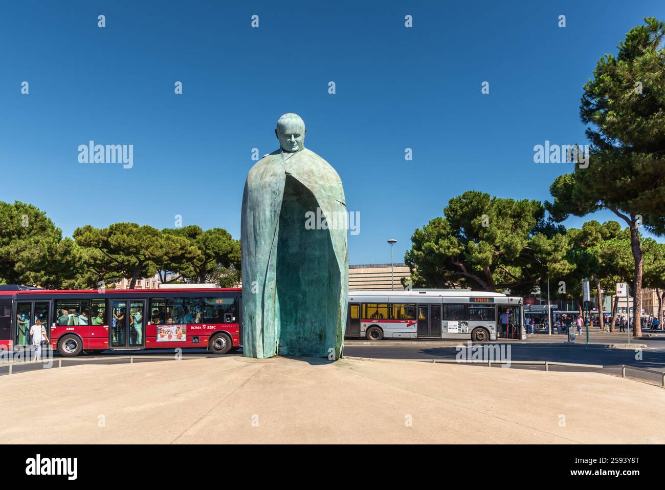 Monument Jean-Paul II d'Oliviero Rainaldi, Rome, Italie Banque D'Images
