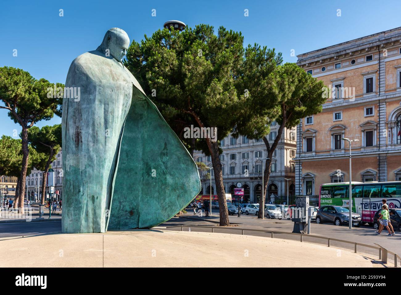Monument Jean-Paul II d'Oliviero Rainaldi, Rome, Italie Banque D'Images