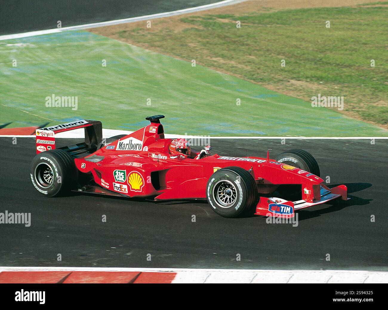 Monza, Italie. 10 septembre 2000. Championnat du monde de F1. GP d'Italie. Michael Schumacher sur Ferrari F1-2000. Banque D'Images