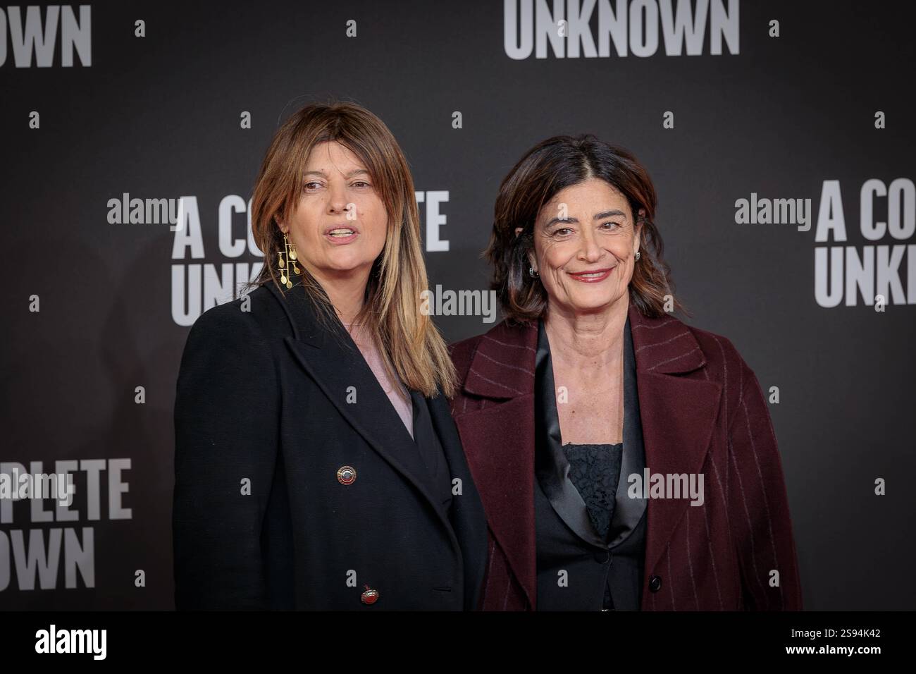Première italienne du film A Complete Unknown. Rome, Italie - 17 janvier 2025 : un invité lors de la première italienne du film A Complete Unknown réalisé par James Mangold à l'Auditorium Parco della Musica. Rome RM Italie Copyright : xGennaroxLeonardix Banque D'Images