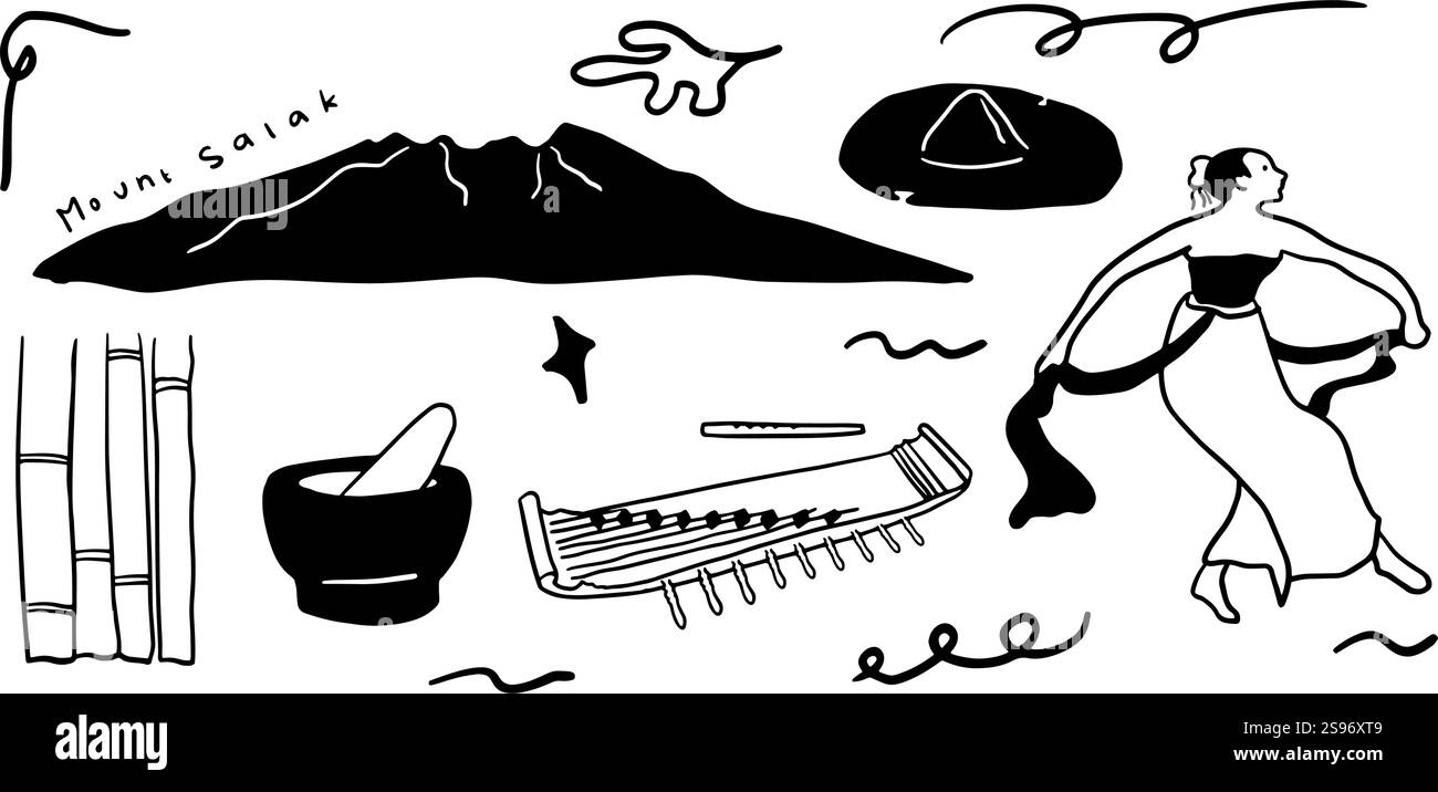 Art & culture : un hommage à Bogor, Indonésie Illustration de Vecteur