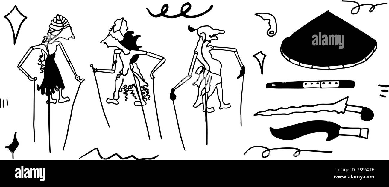 Art & culture : un hommage à Bogor, Indonésie Illustration de Vecteur