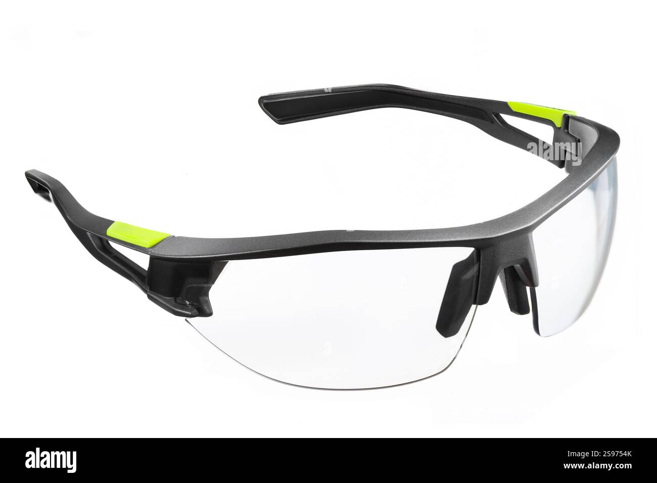 Lunettes de sécurité sportives avec verres transparents Banque D'Images