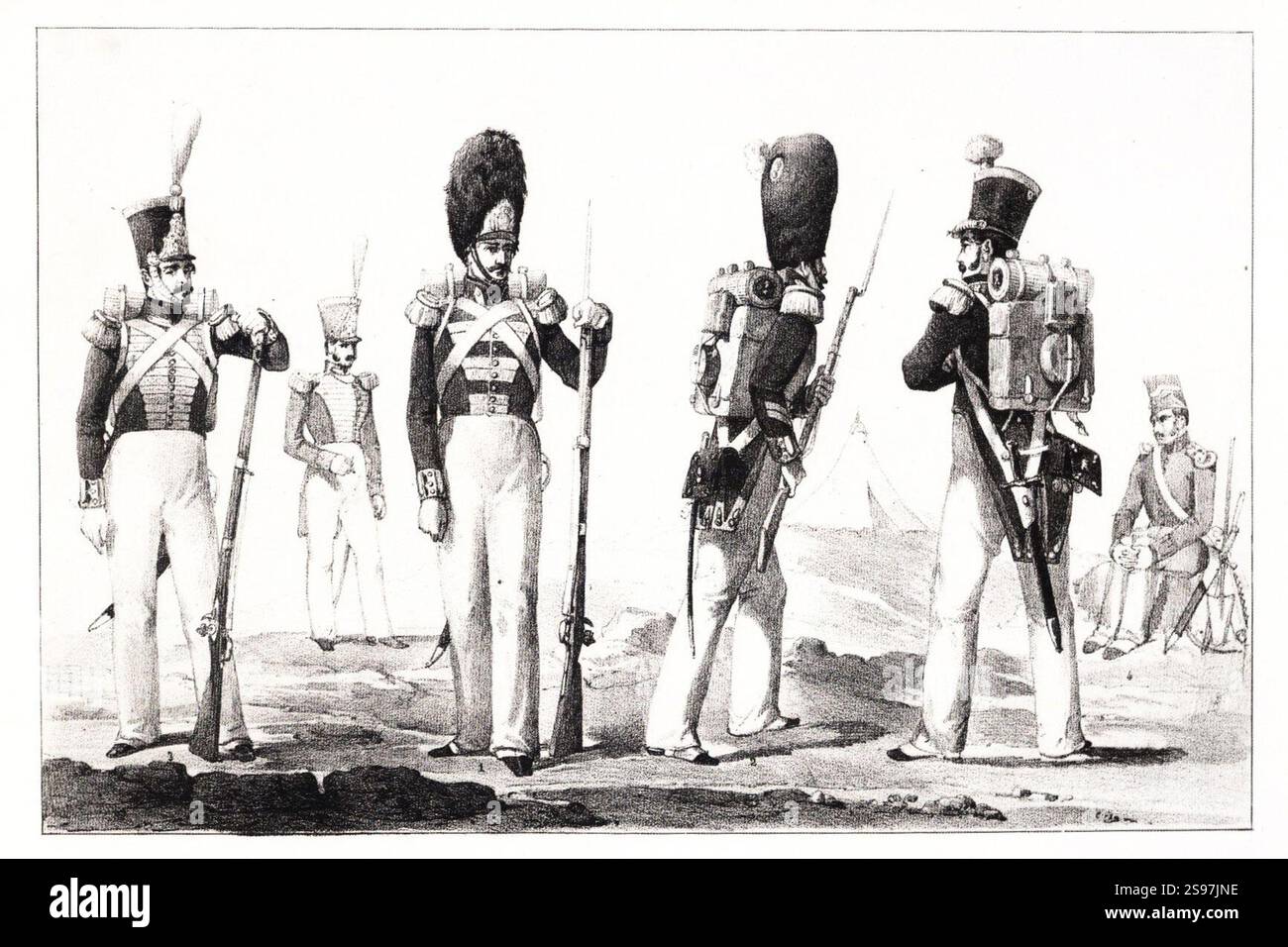 Guardia Real Infanteria-album (recadré). Banque D'Images