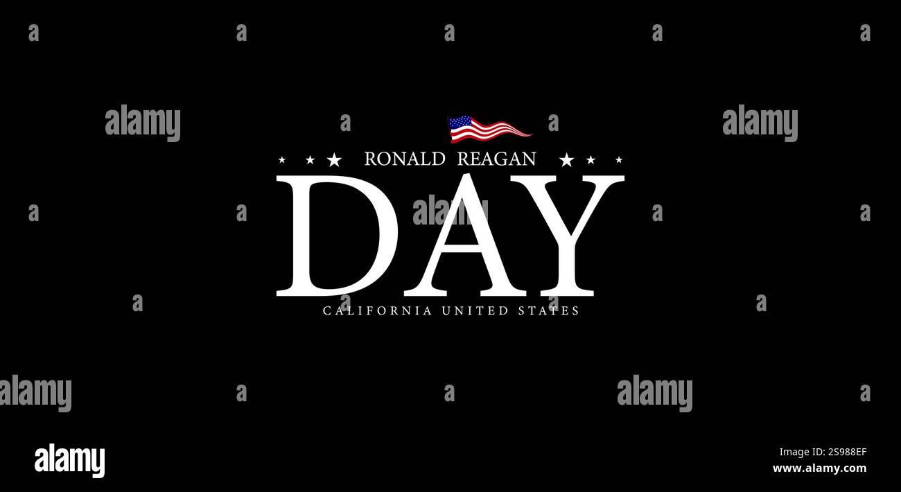 Célébration annuelle californienne de la Journée Ronald Reagan Illustration de Vecteur