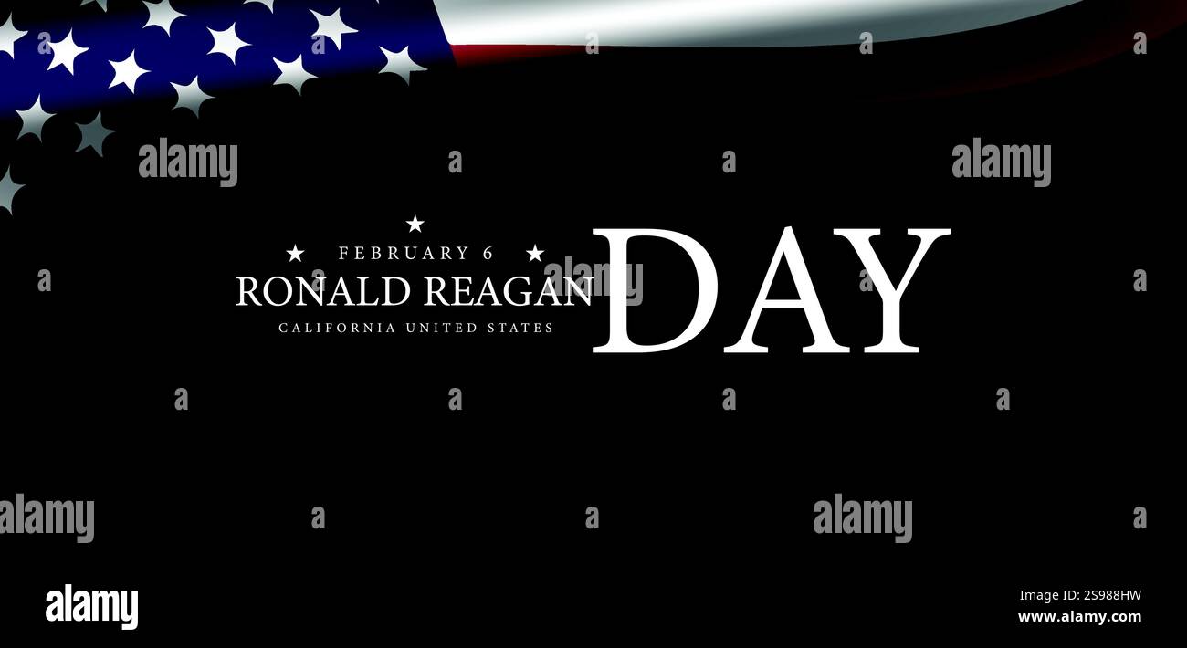 Commémoration de l'impact de Ronald Reagan sur la Californie et les États-Unis Illustration de Vecteur