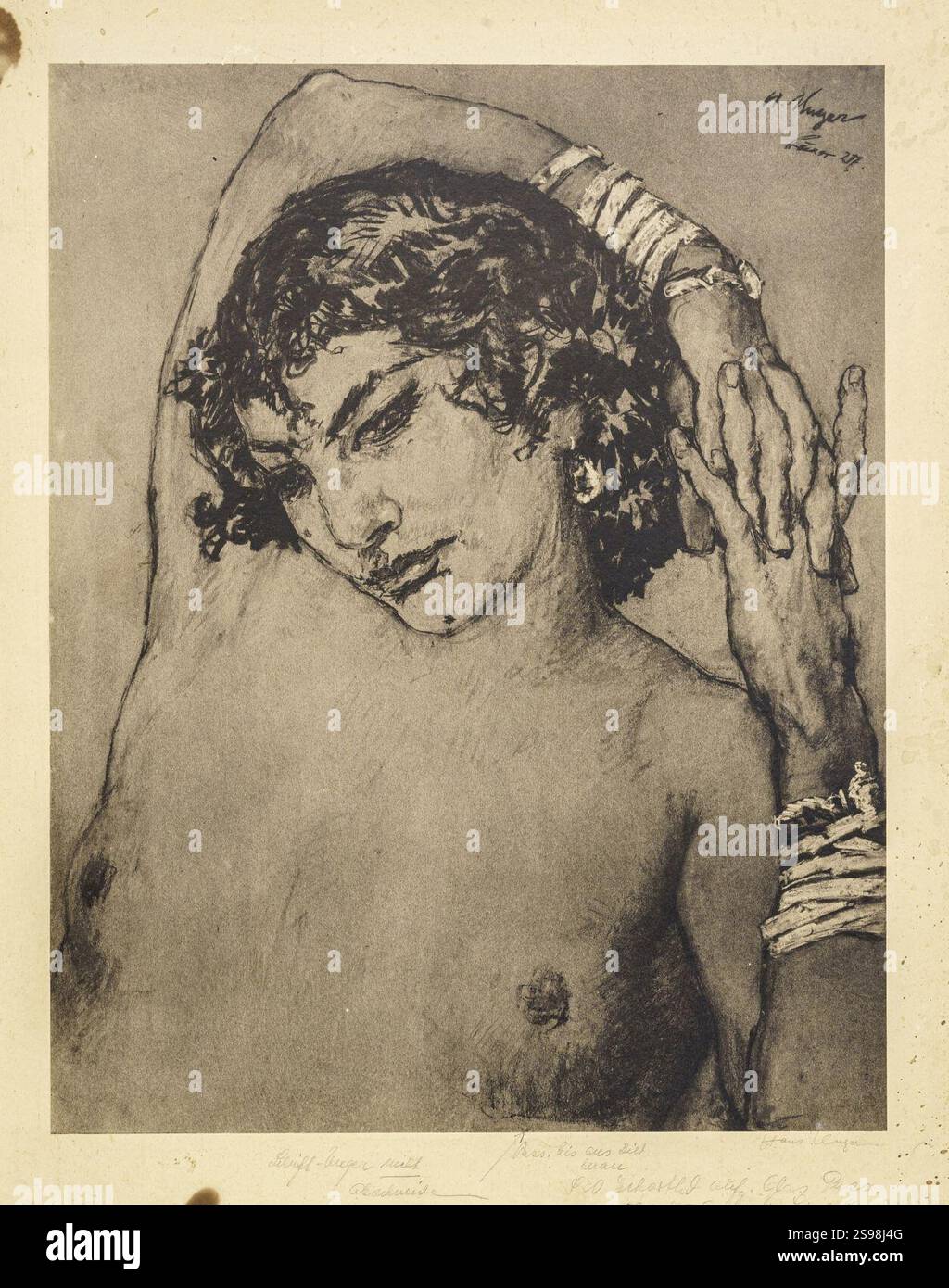 Hans Unger Weiblicher Akt 1927. Banque D'Images