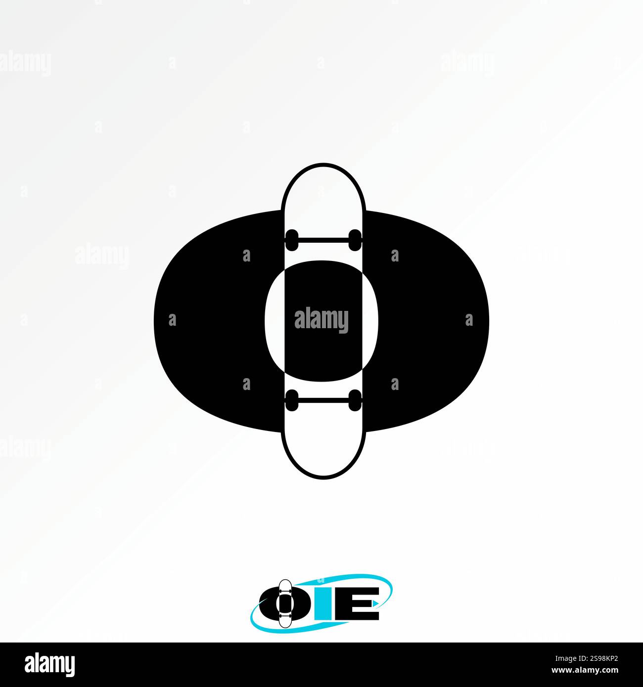 Conception de logo concept graphique créatif vecteur premium image stock graphique initial O font skateboard jeunesse Street ride monogramme typographie vêtements de sport Illustration de Vecteur