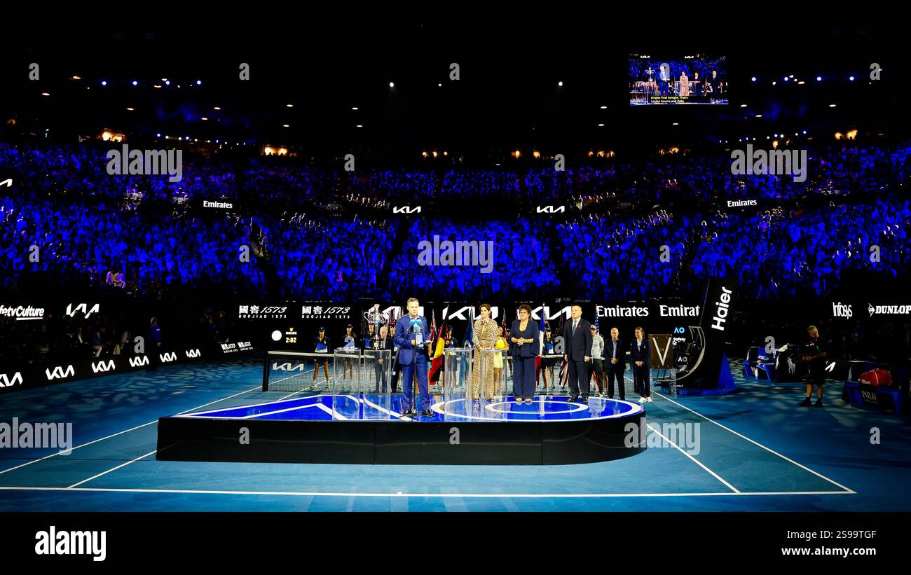 Melbourne, Australie, 25 janvier 2025. Lors de l'Open d'Australie de tennis 2025 au Melbourne Park. (Photo de Frank Molter) / usage éditorial seulement! Crédit : Frank Molter/Alamy Live News Banque D'Images
