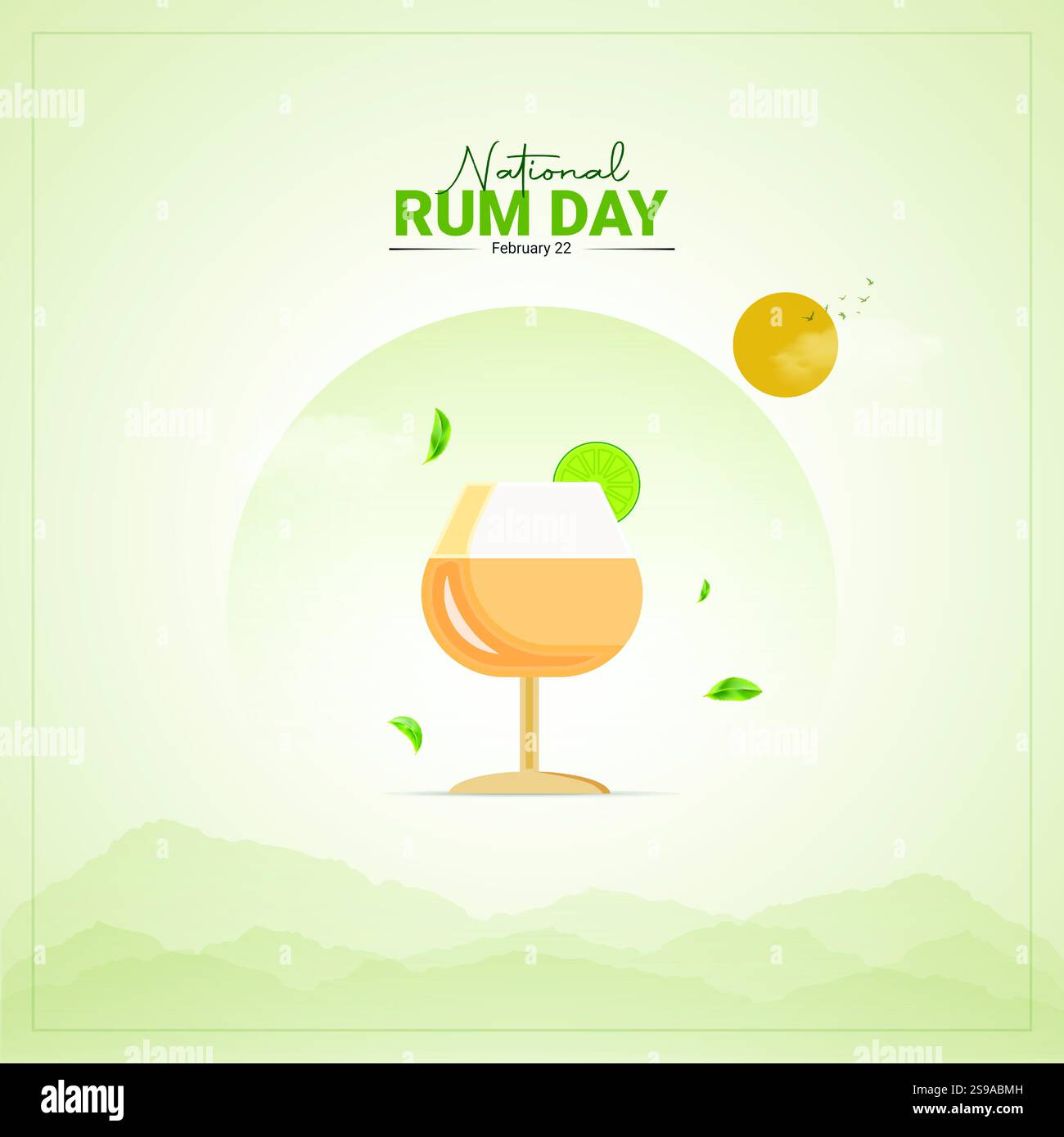 Conception de publicités créatives pour la Journée nationale du rhum. Jour du rhum, 16 août, illustration vectorielle 3D. Illustration de Vecteur