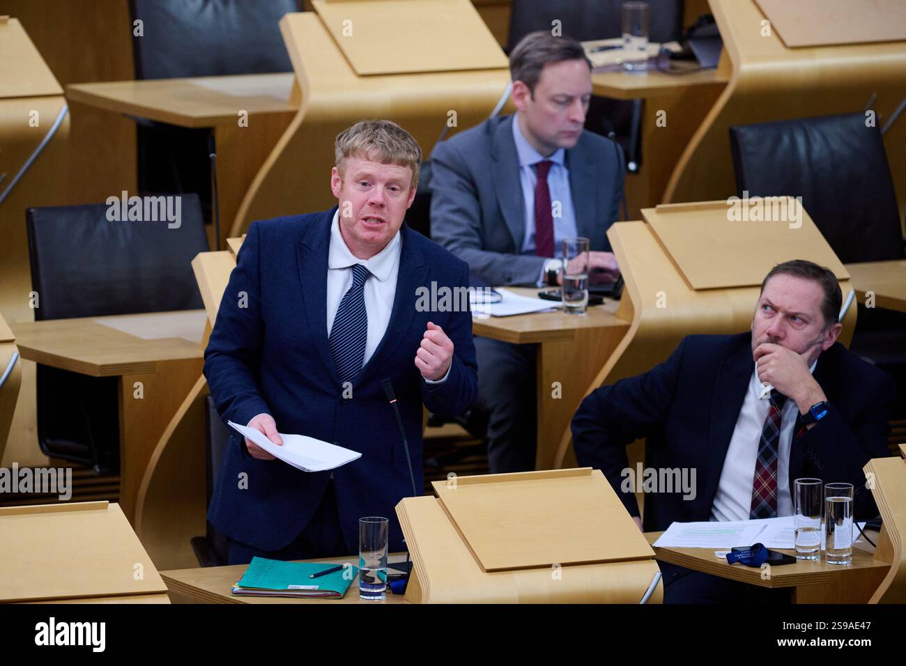 Édimbourg Écosse, Royaume-Uni 22 janvier 2025. Tim Eagle MSP au Parlement écossais. crédit sst/alamy live news Banque D'Images