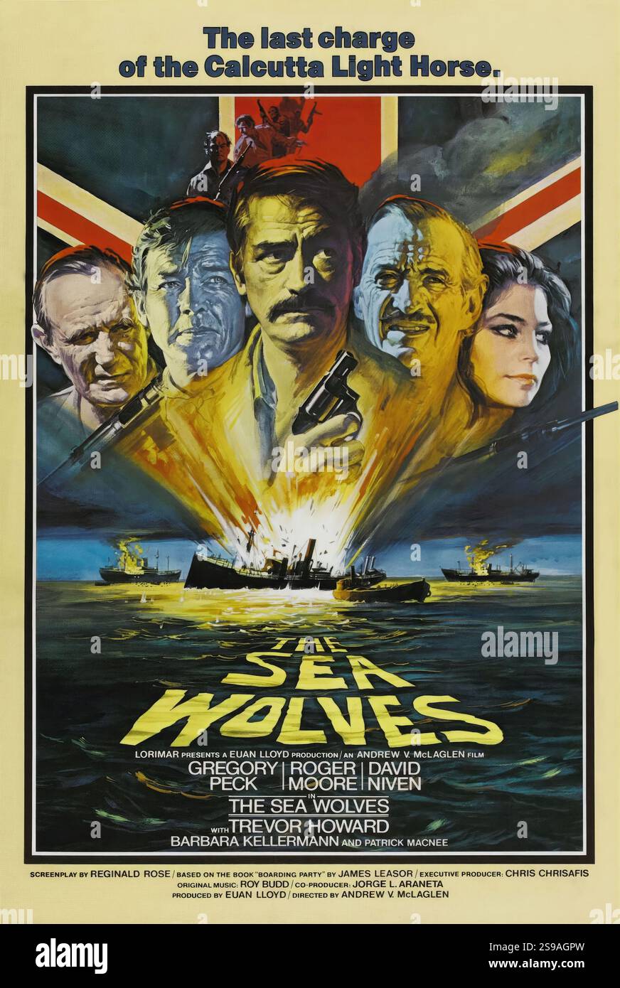 LES LOUPS DE MER (1980) -TITRE ORIGINAL : LES LOUPS DE MER : LA DERNIÈRE CHARGE DU CHEVAL LÉGER DE CALCUTTA-, RÉALISÉ PAR ANDREW V. MCLAGLEN. Crédit : PARAMOUNT PICTURES / album Banque D'Images