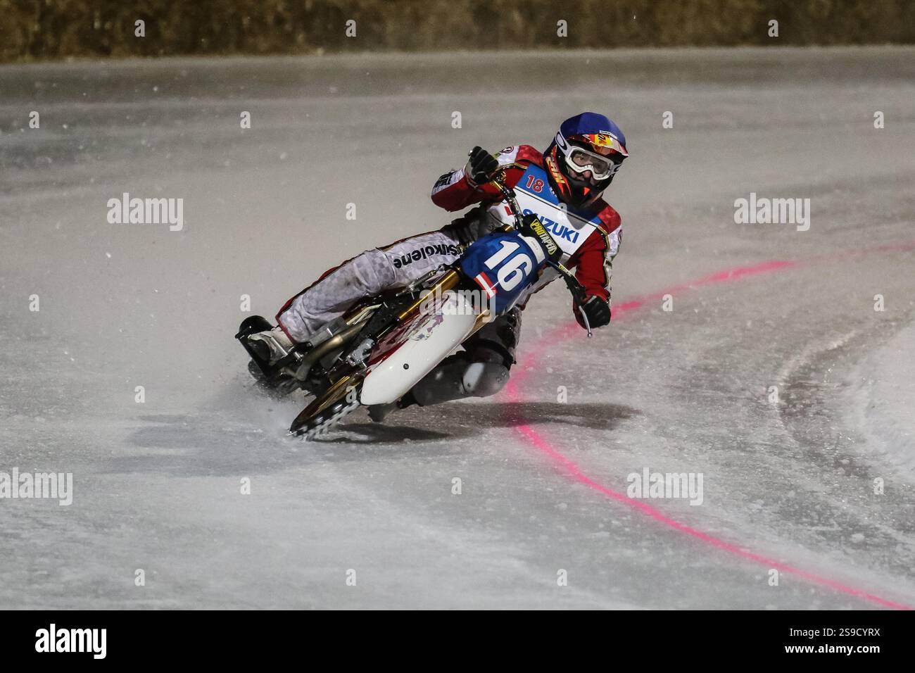 Sankt Johann Im Pongau, Autriche, 25 janvier 2025, Ice Speedway - International Ice Speedway Friendly Tournament op : JOSEF KREUZBERGER crédit : Konrad Swierad / Alamy Live News Banque D'Images