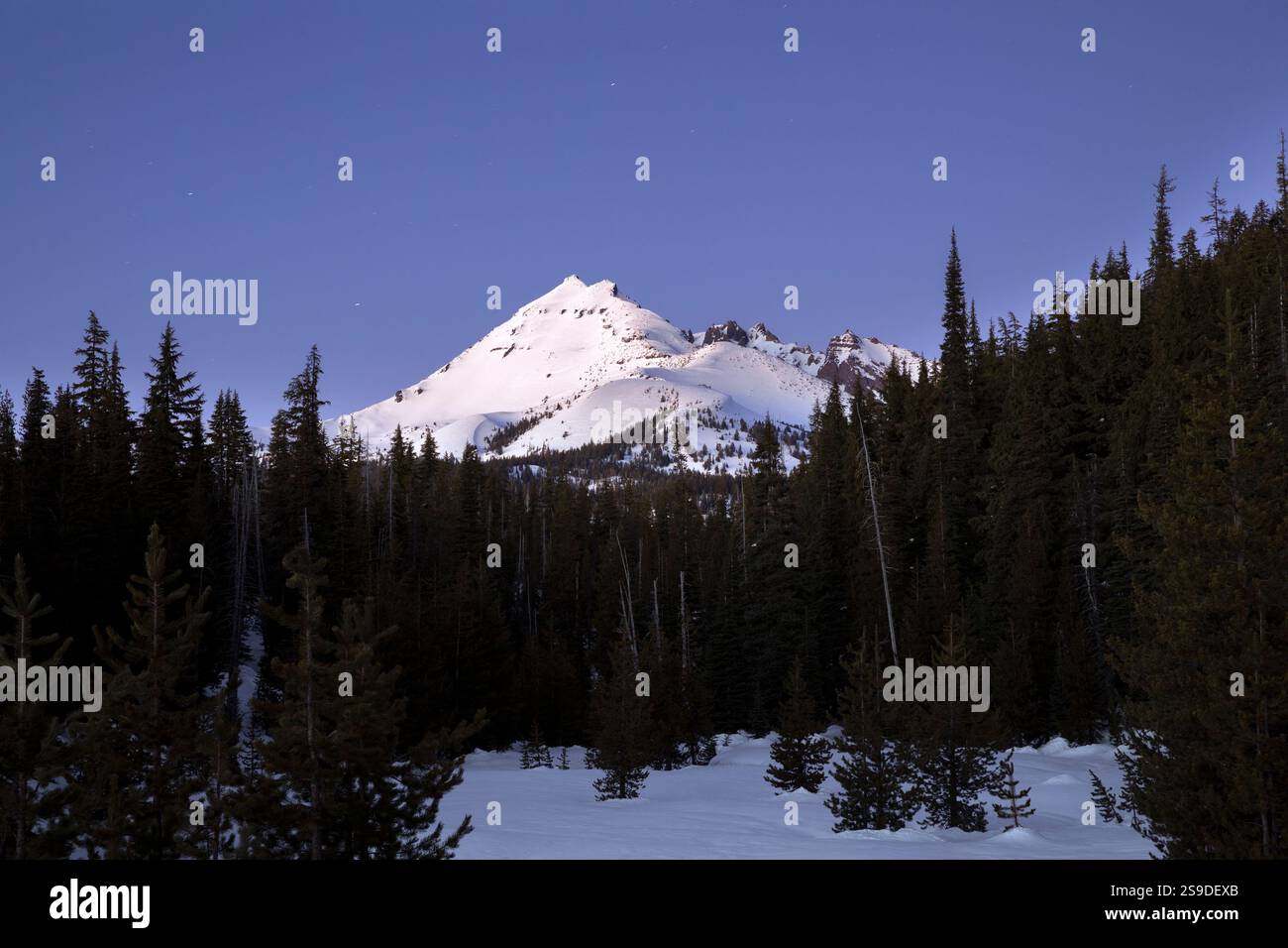 OR02687-00...... OREGON - montagne Broken Top vue de Cascade Lakes Highway, forêt nationale de Deschutes. Banque D'Images