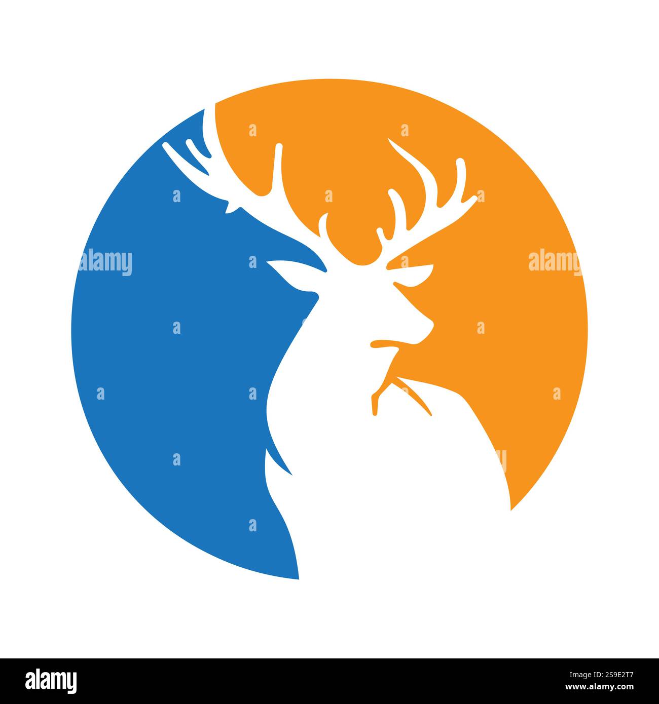 Modèle vectoriel de conception de logo O Deer lettre monogramme initiale Illustration de Vecteur