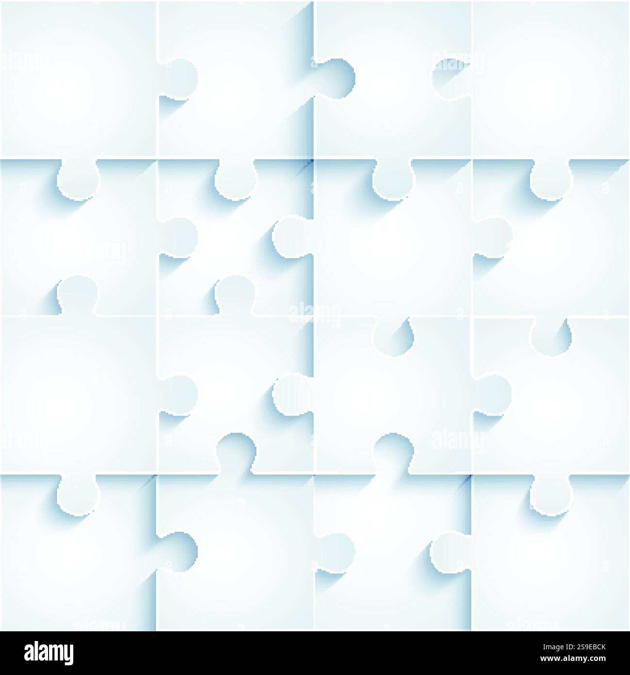 Parties de puzzles en papier. Concept d'entreprise, interface de modèle, mise en page, Illustration de Vecteur